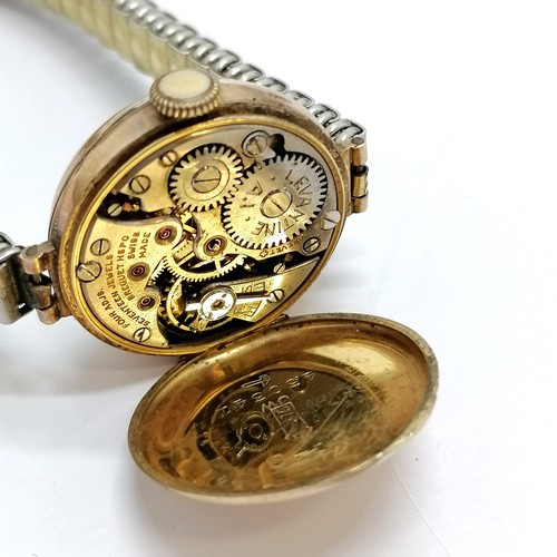 792 - Breguet HSPG swiss made (marked Levantine A1 marked cog) 9ct gold 20mm cased wristwatch in original ... 