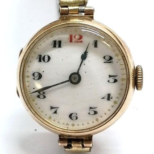 792 - Breguet HSPG swiss made (marked Levantine A1 marked cog) 9ct gold 20mm cased wristwatch in original ... 