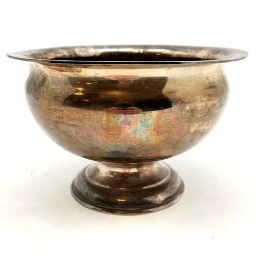 854 - 1915 silver rosebowl on pedestal base by Atkin Brothers - 350g & 18.5cm diameter x 11.5cm high ~ som... 