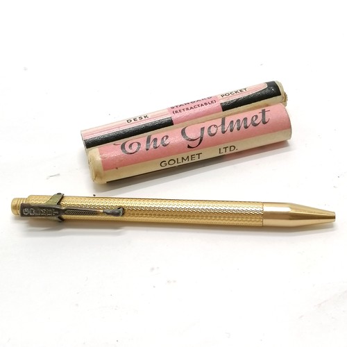 55 - Golmet ball bearing pen (13cm) in original tube - in unused condition but does show signs of age