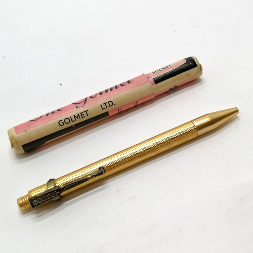 55 - Golmet ball bearing pen (13cm) in original tube - in unused condition but does show signs of age