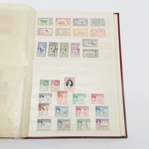 94 - Commonwealth mostly M/M (MH) useful stamp collection in red stockbook inc KGVI & early QEII sets inc... 