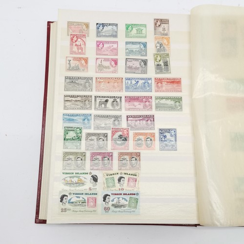 94 - Commonwealth mostly M/M (MH) useful stamp collection in red stockbook inc KGVI & early QEII sets inc... 