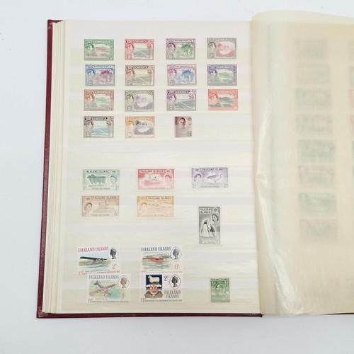 94 - Commonwealth mostly M/M (MH) useful stamp collection in red stockbook inc KGVI & early QEII sets inc... 