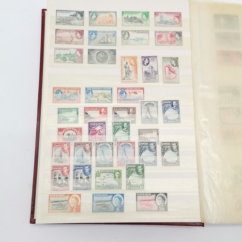 94 - Commonwealth mostly M/M (MH) useful stamp collection in red stockbook inc KGVI & early QEII sets inc... 