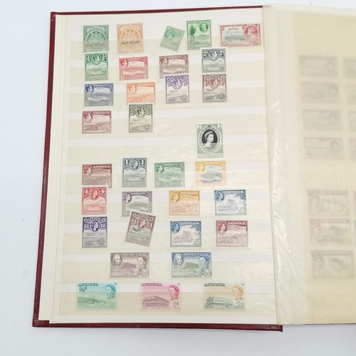 94 - Commonwealth mostly M/M (MH) useful stamp collection in red stockbook inc KGVI & early QEII sets inc... 