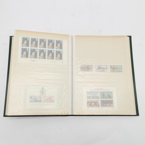 96 - Green stockbook with mixed collection inc small amount of commonwealth and GB inc 4 x Wedgwood bookl... 