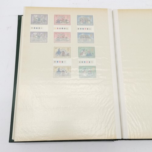 96 - Green stockbook with mixed collection inc small amount of commonwealth and GB inc 4 x Wedgwood bookl... 