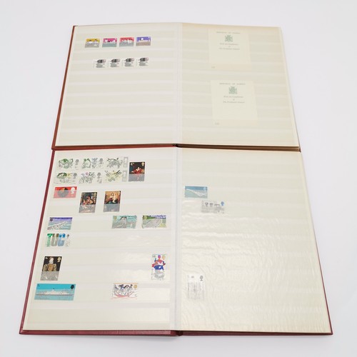 99 - 6 x stamp stockbooks + 2 albums with world collection with predominantly more GB & Germany