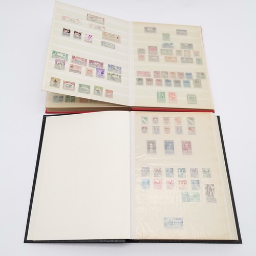 99 - 6 x stamp stockbooks + 2 albums with world collection with predominantly more GB & Germany