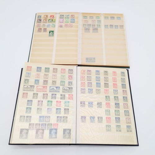 99 - 6 x stamp stockbooks + 2 albums with world collection with predominantly more GB & Germany