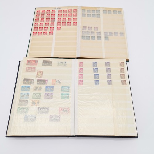 99 - 6 x stamp stockbooks + 2 albums with world collection with predominantly more GB & Germany