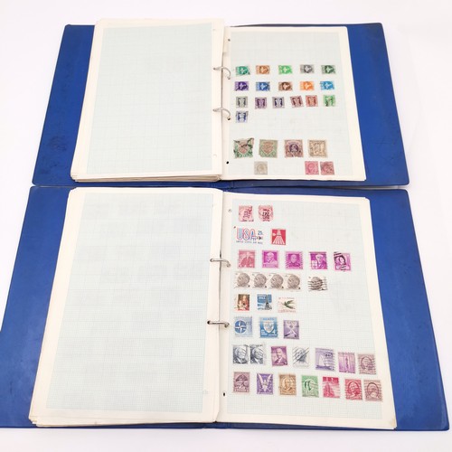 99 - 6 x stamp stockbooks + 2 albums with world collection with predominantly more GB & Germany