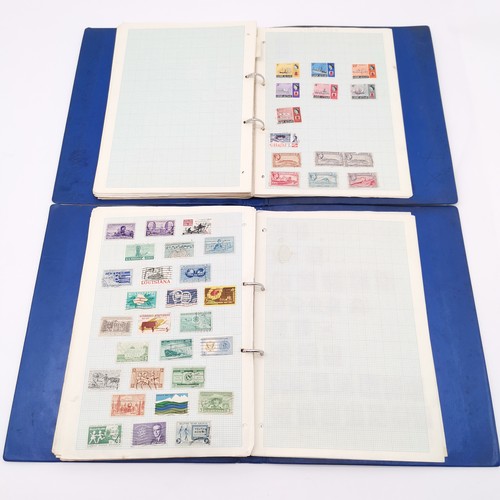 99 - 6 x stamp stockbooks + 2 albums with world collection with predominantly more GB & Germany