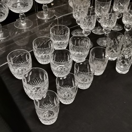 104 - Quantity of Waterford glassware to include decanter. 4 sundae dishes, 6 tumblers, 4 slightly smaller... 