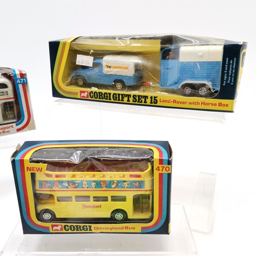 140 - Collection of boxed and unboxed Corgi toys including Land-Rover with horse box with original £2.25 p... 