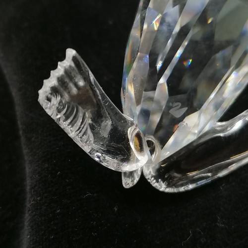 152 - Swarovski glass candlestick 13 cm high, pair small candlesticks T/W 16 animals etc. only damage is c... 