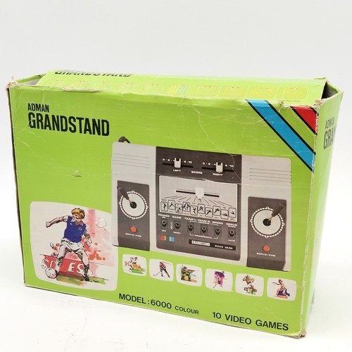 159 - Adman Grandstand 6000colour tv console with 10 video games in original box with instruction leaflet ... 