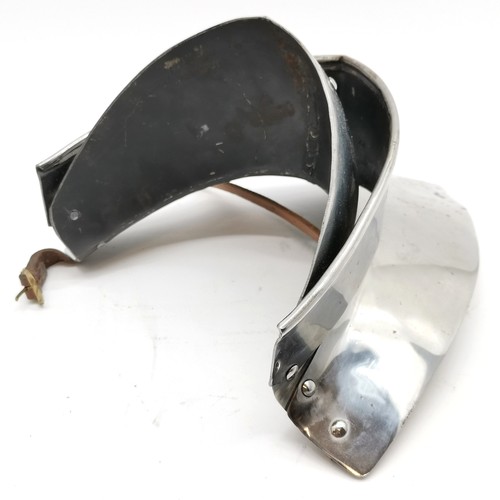 190 - 15th Century falling lame bevor gothic re-enactment armour helmet - 20cm high - signs of scratches a... 