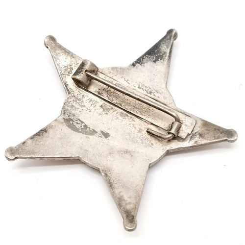197 - Gallipoli star Ottoman empire medal by B.B. & Co - 5.5cm across & does have stress cracks to the sta... 