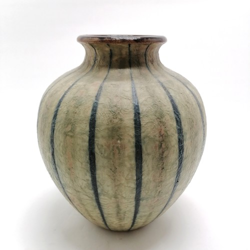 212 - 1904 (Sept) Martin Brothers (London & Southall) stoneware vase of good scale with vertical blue stri... 