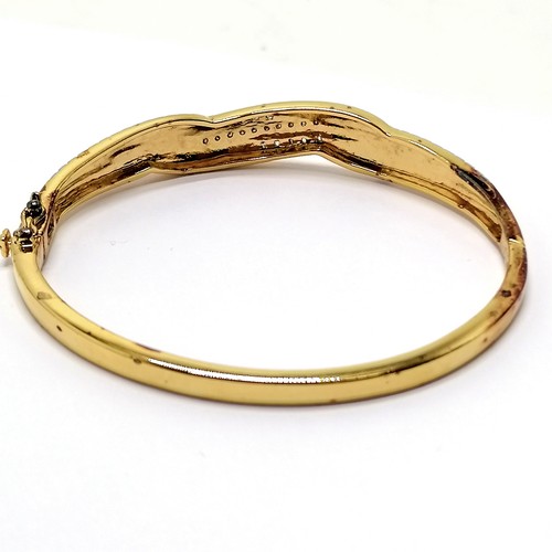 658 - Danbury mint gold plated Forever diamond bangle in original box - 7cm across & RRP£179  ~ SOLD IN AI... 