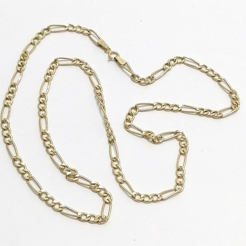 703 - 9ct marked gold filed curb link bracelet - 18cm & 3.4g