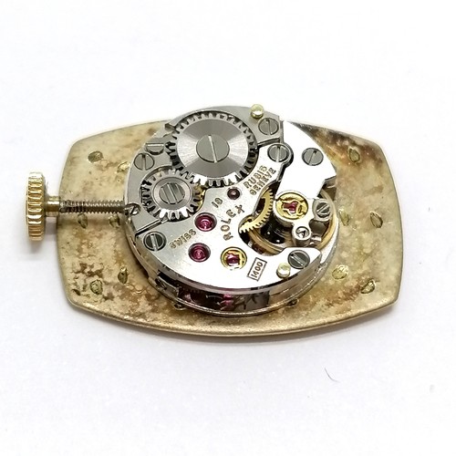 737 - Rolex precision manual wind wristwatch movement #1400 (dial 21mm across) & running - for spares / re... 