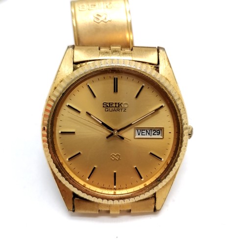 741 - 4 x vintage wristwatches inc Seiko 5 automatic gold plated & boxed manual wind Roamer (both running)... 