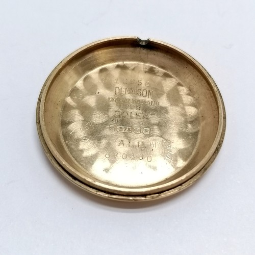 742 - 9ct gold cased Tudor Rolex wristwatch in a Rolex marked 30mm case by Dennison - total weight 23.6g &... 