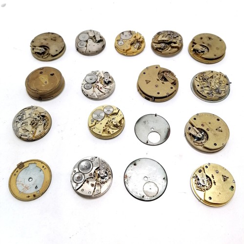 756 - Qty of pocket watch movements inc chronographs - for spares / repairs