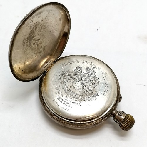 759 - 5 x antique silver cased pocket watches (J W Benson (runs) in original fitted display box) ~ for spa... 