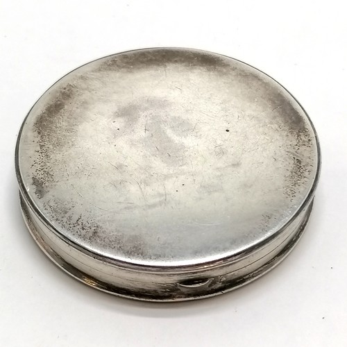 796 - Siamese silver niello compact - 5.4cm diameter & 47g total weight