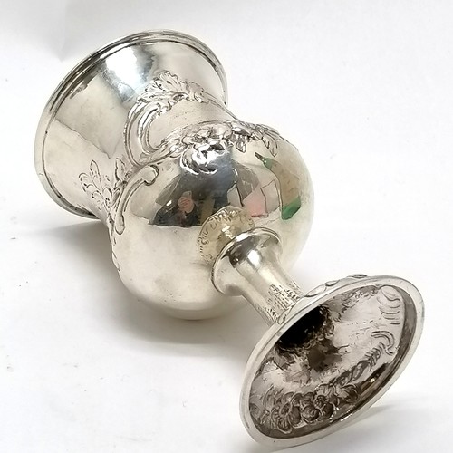 806 - 1863 silver goblet (with gilt interior) by Robert Harper (?) - 13cm & 97g total weight ~ has dent + ... 