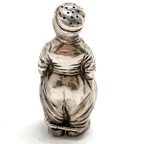 811 - 1913 silver novelty Dutch boy pepperette by Berthold Muller - 9cm & 87g