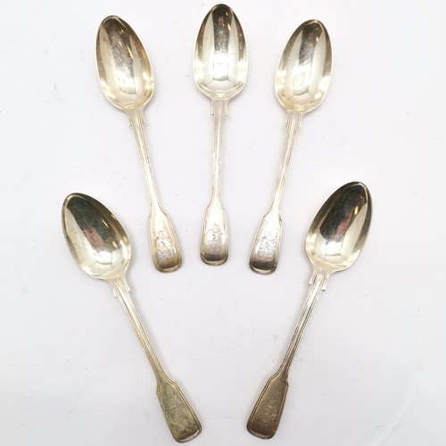 819 - 1854 Silver flatware by Chawner & Co (George William Adams) fiddle and thread pattern comprising x35... 