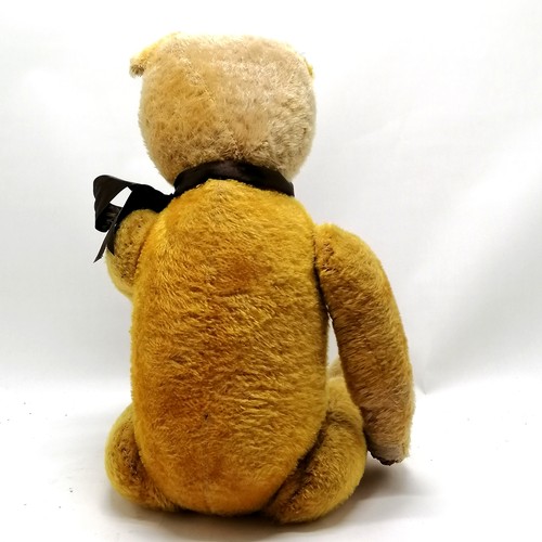 3 - 1926 large jointed teddy called Monty straw filled with glass eyes and stitched mouth and nose (acco... 