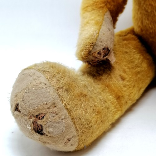 3 - 1926 large jointed teddy called Monty straw filled with glass eyes and stitched mouth and nose (acco... 