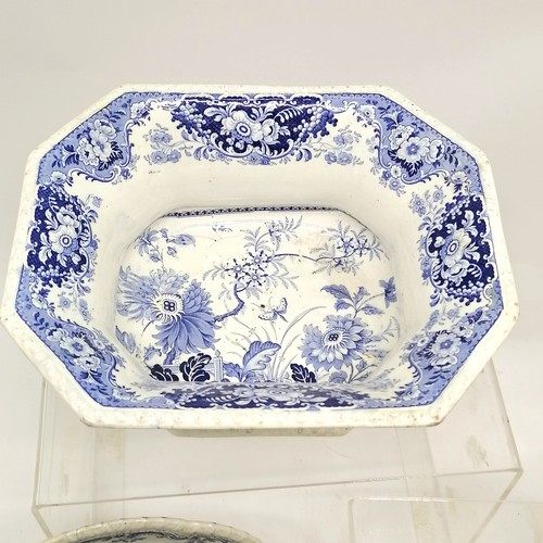 59 - Quantity of blue and white china to include Royal Persian stone china bowl 27 cm wide x 23 cm deep x... 