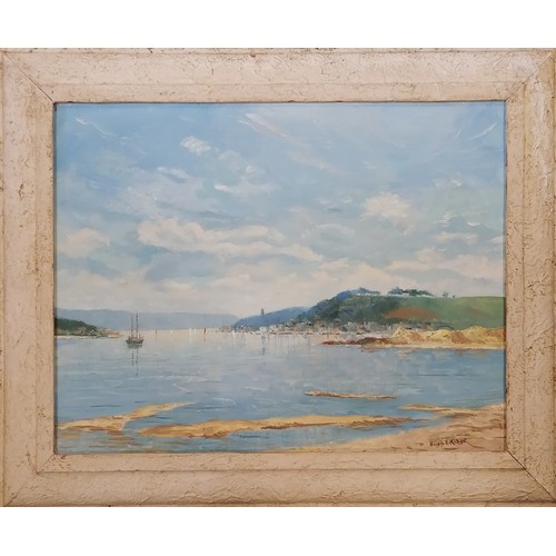 81 - Hugh Edward Ridge (1899-1976) oil painting on canvas of 'Where Tor & Torridge meet' - frame 46cm x 5... 