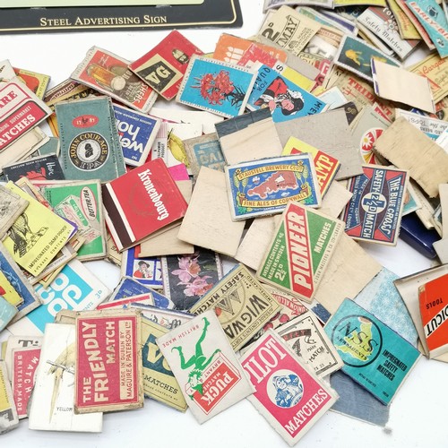 118 - Collection of assorted vintage matchboxes and match box covers to include advertising, etc t/w a Gol... 