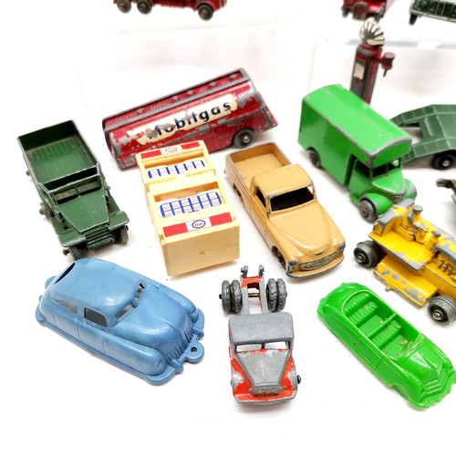 122 - Qty of mostly die cast vintage toy cars mostly Lesney all in playworn condition