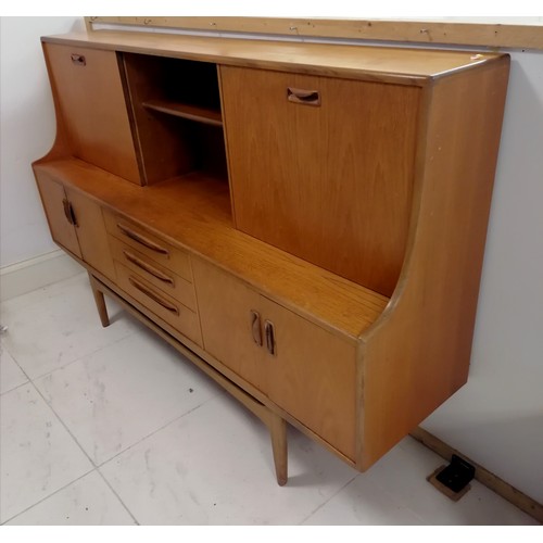 136 - G-Plan Mid Century sideboard with drinks cabinet to 1 side, sliding door, base fitted with cupboards... 