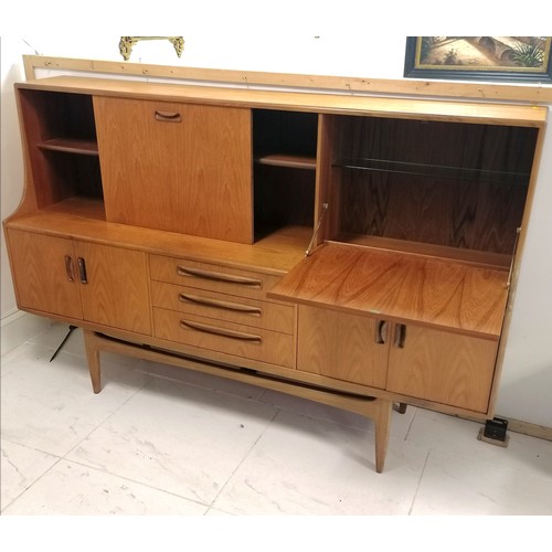 136 - G-Plan Mid Century sideboard with drinks cabinet to 1 side, sliding door, base fitted with cupboards... 