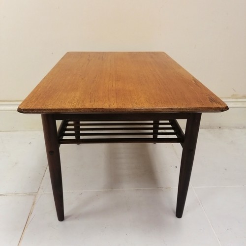 139 - G-Plan Gold label, Mid Century Teak coffee table with magazine shelf, In good used condition, 76 cm ... 