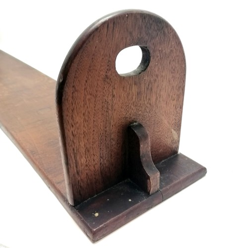 155 - Unusual long oak book stand - 91cm x 15.5cm x 18cm high