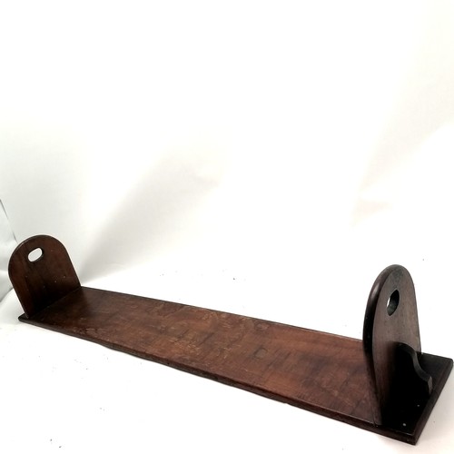 155 - Unusual long oak book stand - 91cm x 15.5cm x 18cm high