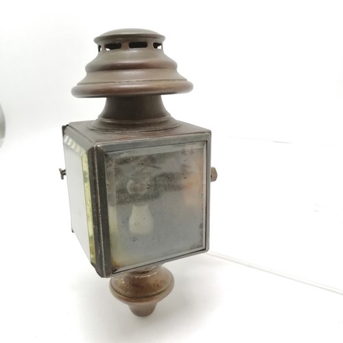 179 - Antique BRC carriage / car lamp - 25cm high with old repairs but no obvious damage