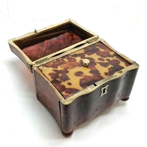 187 - Collection of antique & vintage boxes inc small tortoiseshell tea caddy (missing 1 foot) ~ all a/f t... 