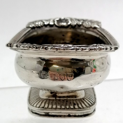 199 - Silver salt cellar by Lambert & Co (George Lambert) with 1895 inscription Presented by Captain C B C... 